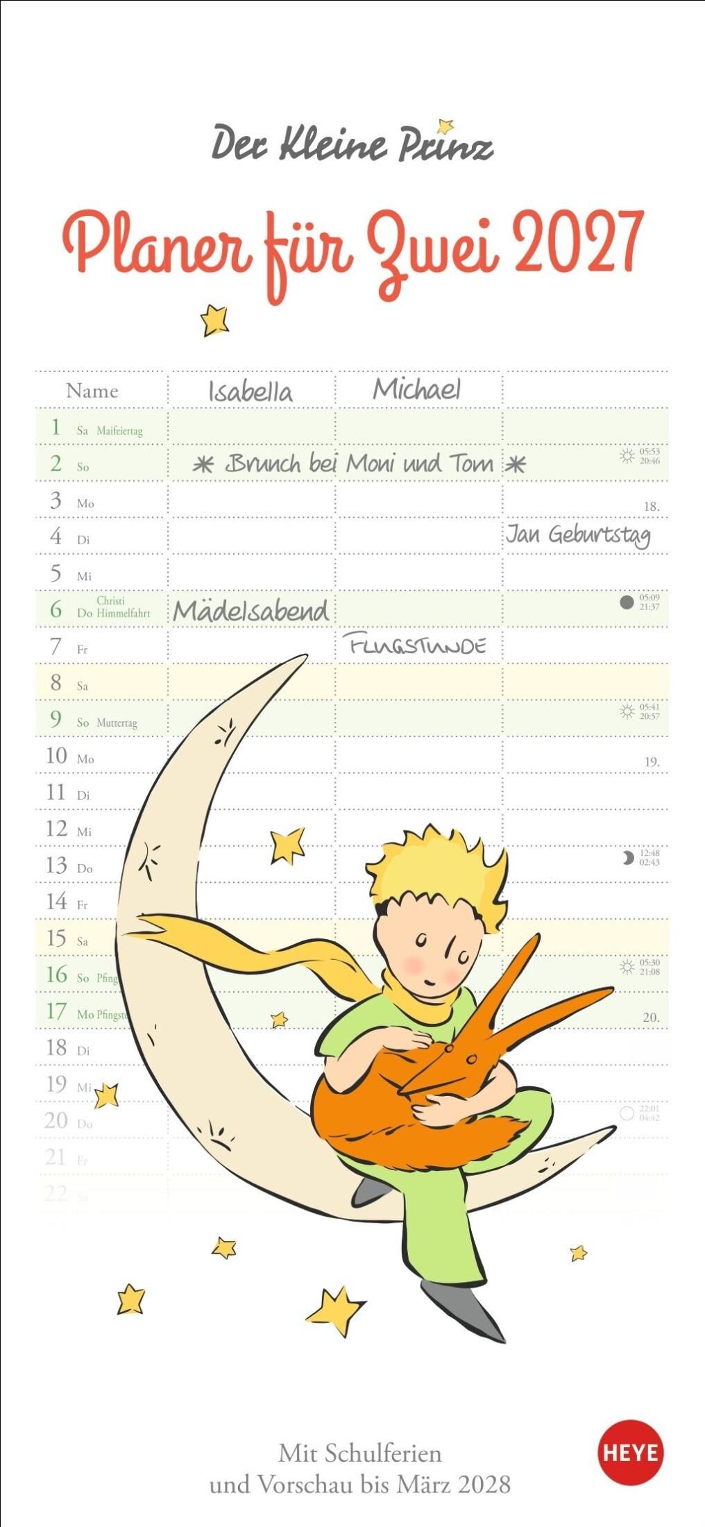 Heye Der kleine Prinz Planer für zwei 2027