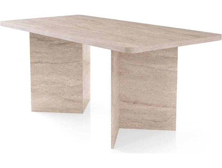 CALICOSY - Table à manger avec plateau rectangulaire et 2 pieds L180 cm - LOFT
