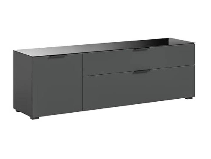Newroom Kommode Anthrazit Highboard mit Schubladen Wohnzimmer Schlafzimmer