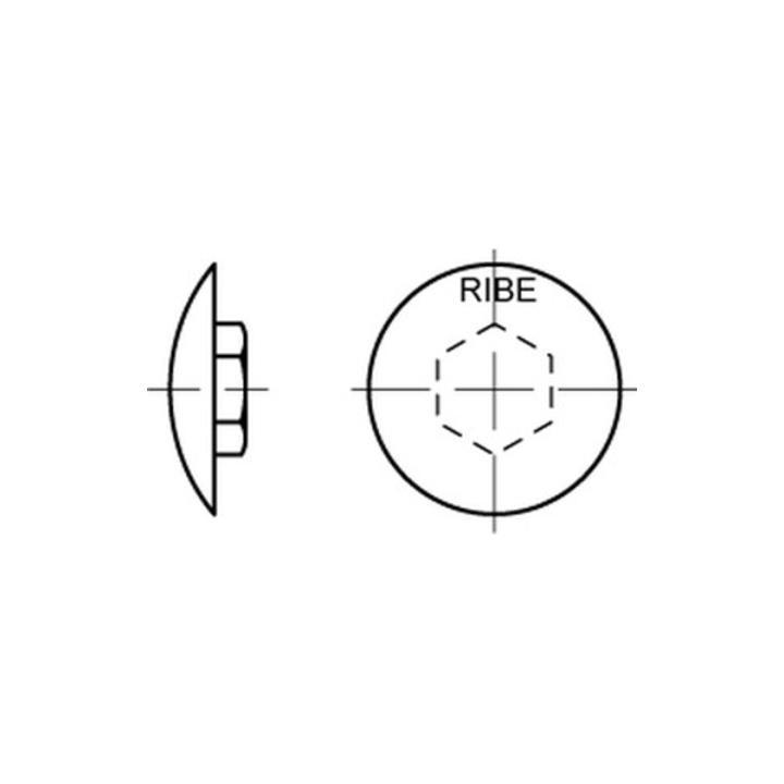 RIBE-Käppi 8 M 10 Kunstoff grau Kunststoff S ; Industrial Quality Supplies (882516300080000)