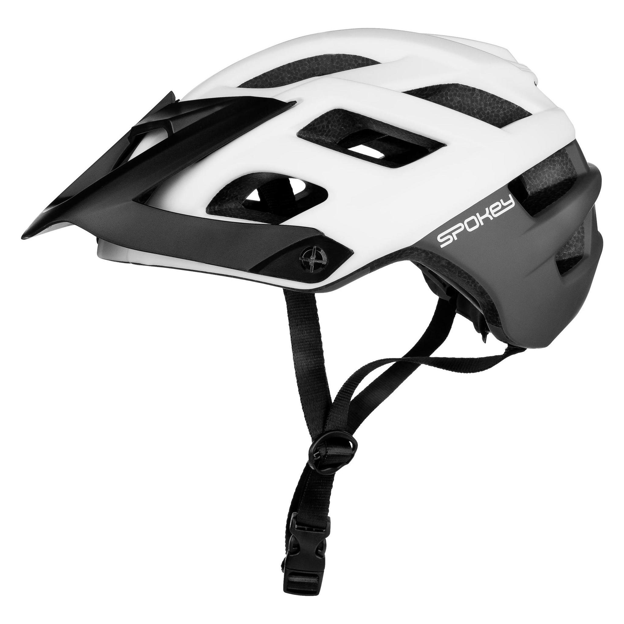 Spokey cycling helmet SINGLETRAIL white, L (55 - 61 cm) (5902693282402)