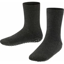 FALKE Kinder Stoppersocken - Catspads, Anti-Rutsch, Socken, Vollsohle, Merino-Wolle Dunkelgrau / 23-26