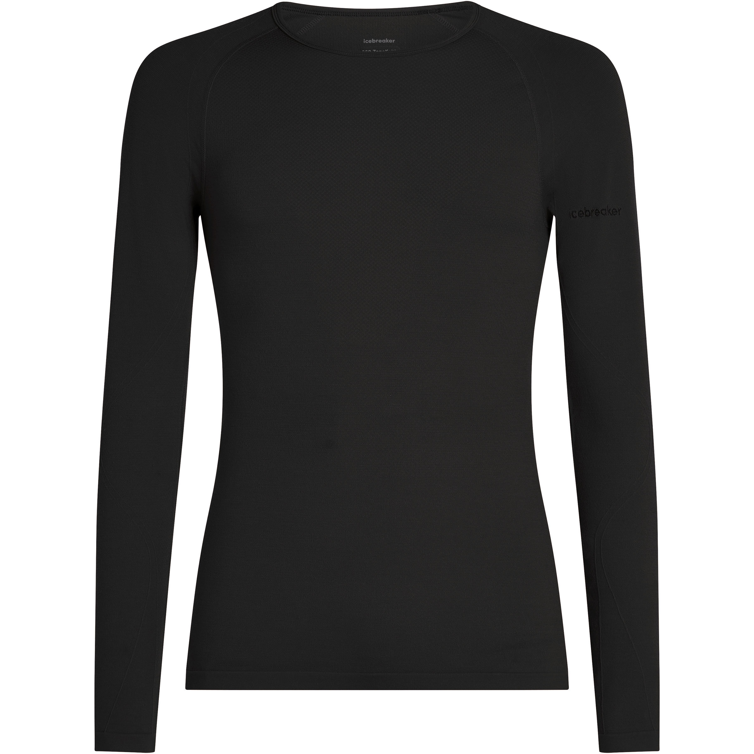 Icebreaker Merino Blend 260 Zoneknit Seamless Herren Longsleeves schwarz Größe XL Trekking Hautfreundlich Merinowolle | Lyocell (Tencel)