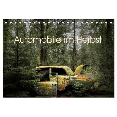 Automobile im Herbst (Tischkalender 2027 DIN A5 quer), CALVENDO Monatskalender