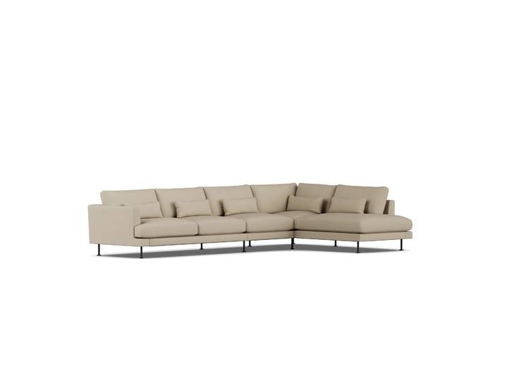 1898 Bredhult Sofa Same Sand 6672-Schwarzer Stahl, 4-sitzig B1