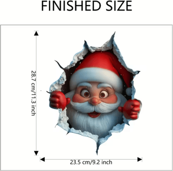 Inspire Picks Festive Santa Claus Christmas Wall Sticker For Home Decor 1pc