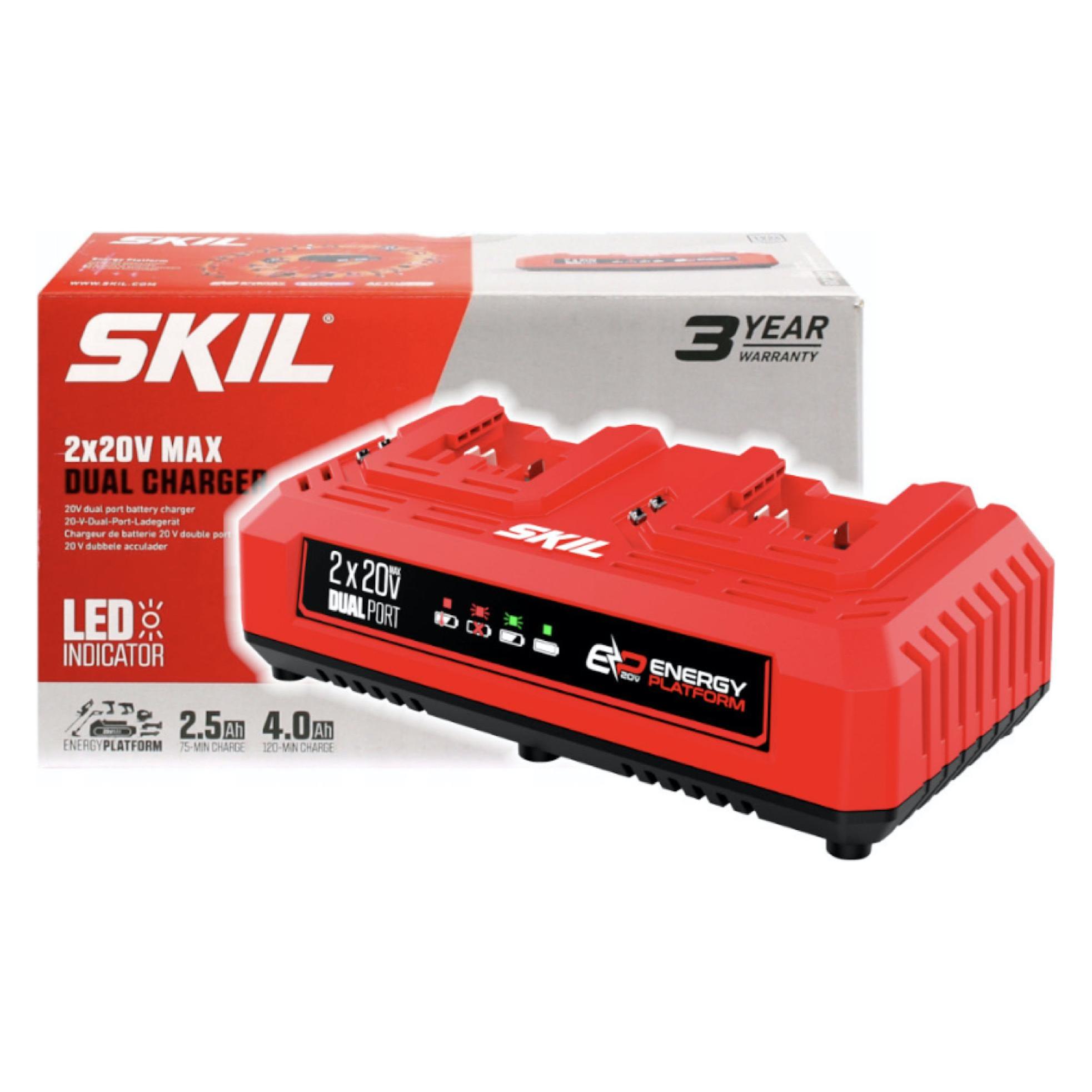 GCS SKIL DUAL CHARGER 2X20V MAX(18V) (CR1E3128AA)