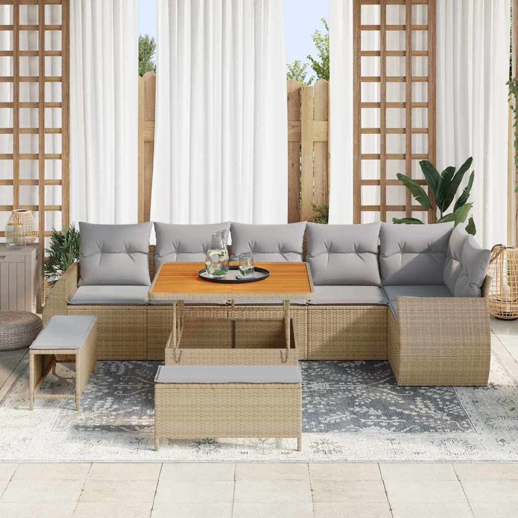 vidaXL Ensemble de canapé de jardin 9 pc 9-Nombre de places