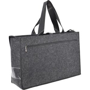 STOP Laptoptasche Desk Sharing Felt Sumba, 46228, dunkelgrau, 100% recycelter Filz, bis 17,3 Zoll