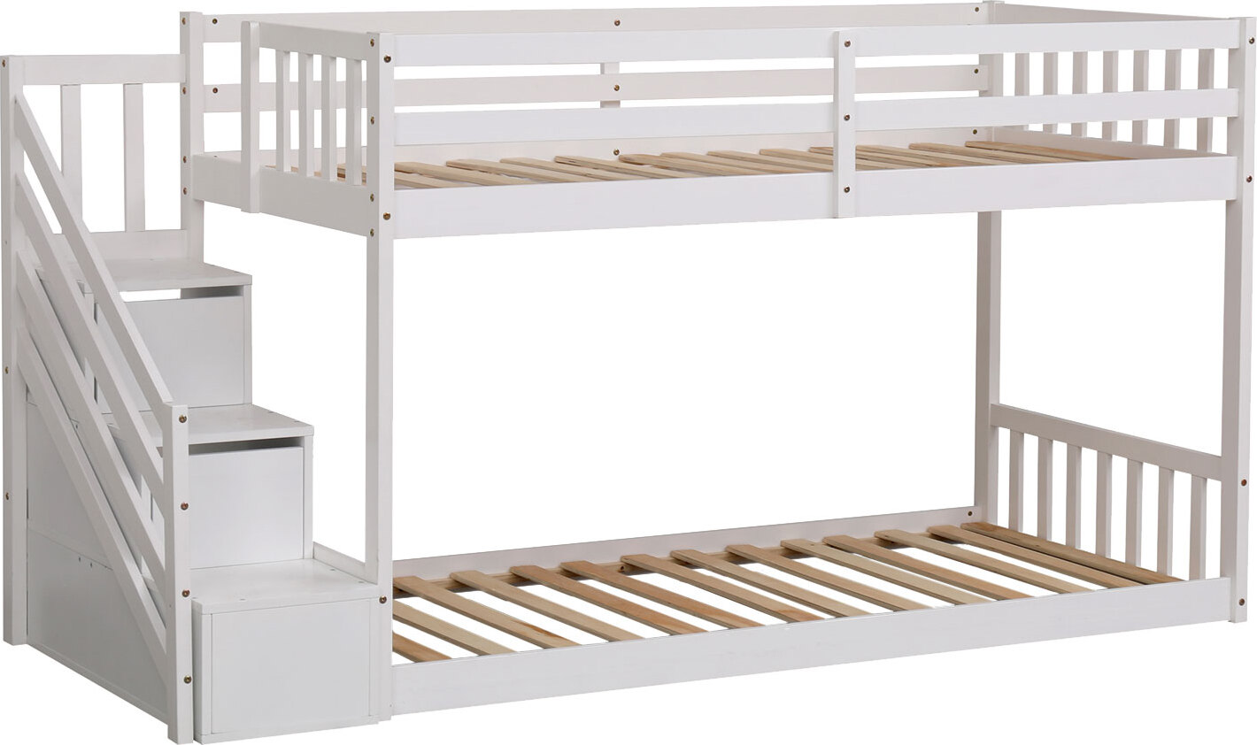 Etagenbett für Kinder 190x90cm weiß CELESTINE