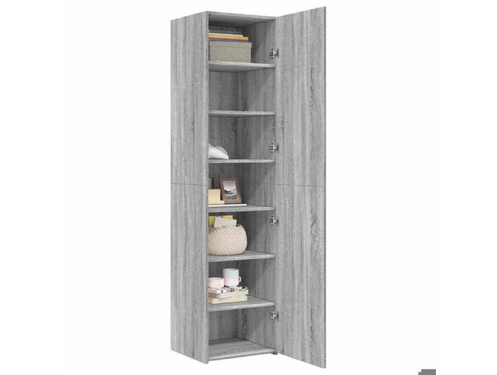 En soldes - Meuble haut - Buffet Haut avec étagère vaisselier sonoma gris 45x42 5x185cm - Bois d'ingénierie 8_6534609