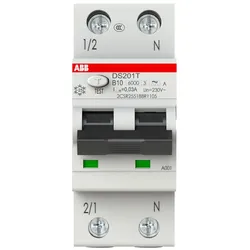 ABB DS201TB10A30 FI/LS-Schalter 6kA, 1P+N, Typ A, Bahn, B10, 30mA 2CSR255188R1105