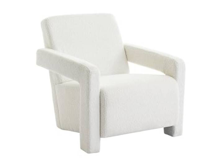 Vente-unique - Sessel - Bouclé-Stoff - Weiß - ISPARTA