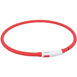 4x Trixie Flash Leuchtring USB (One Size, Hund), Halsband + Leine