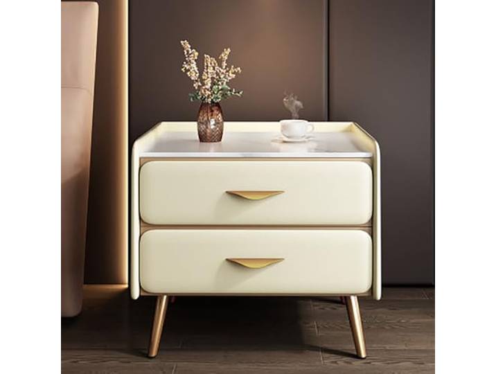 JHPfdhDTR Nachttisch, Nachttische, Nachttisch, Kommode for Schlafzimmer, Mini-Kommode(Beige,40x40x52cm)