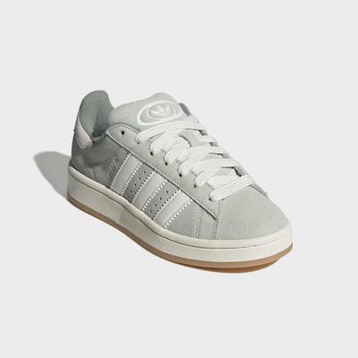 Sneaker ADIDAS ORIGINALS "CAMPUS 00S", Mädchen, Gr. 38,5, grau (linen grün, core weiß, silber grün), Leder, Schuhe Sneaker