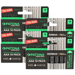 PATONA Premium 40x AAA Batterien (4x10er) Pack 1,5V Alkaline