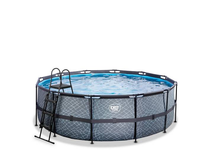 Exit Toys Pool-Set, Grau, Kunststoff, Steine, 122 cm, Freizeit & Co, Pools & Wasserspaß, Pools, Aufstellpools
