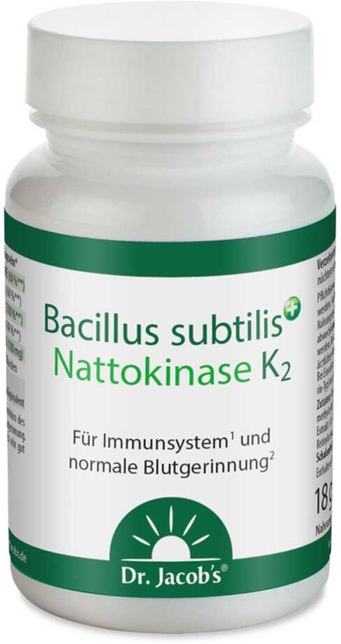 Dr. Jacob's Bacillus subtilis plus Nattokinase-Enzym Vitamin K2 vegan 60stk