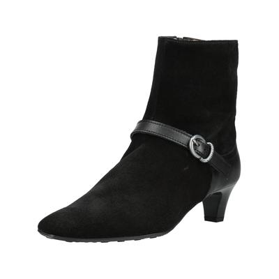 Stiefelette HISPANITAS "Hispanitas Stiefelette Veloursleder", Damen, Gr. 40, schwarz, Veloursleder, Schuhe Stiefelette