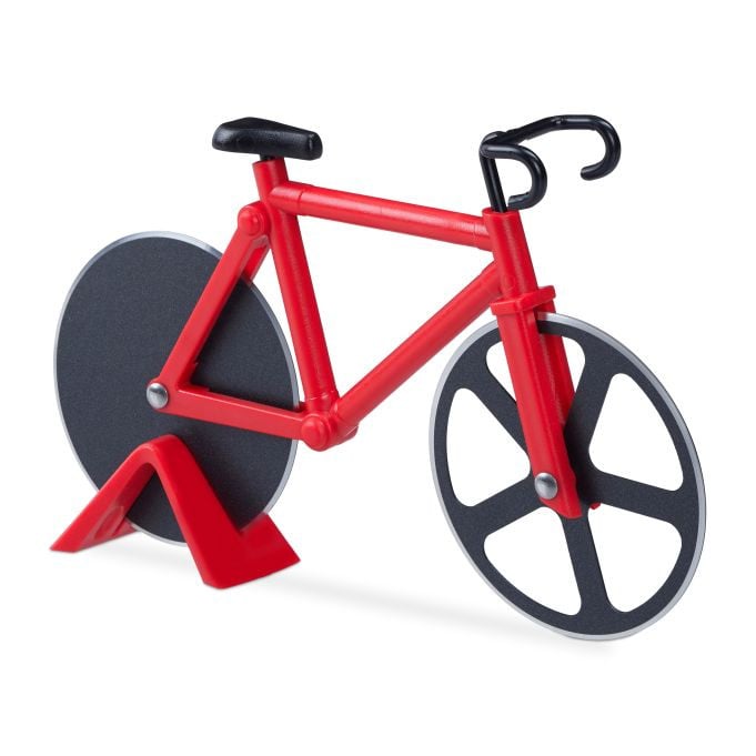 Relaxdays Pizzasnijder set van 10 stuks, rood