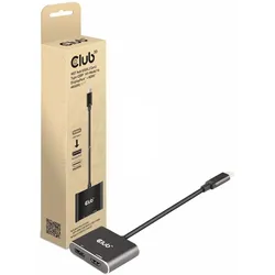 CLUB3D MST hub USB3.2 Gen2 Type-C(DP Alt-Mode) to DisplayPort + HDMI 4K60Hz M/F