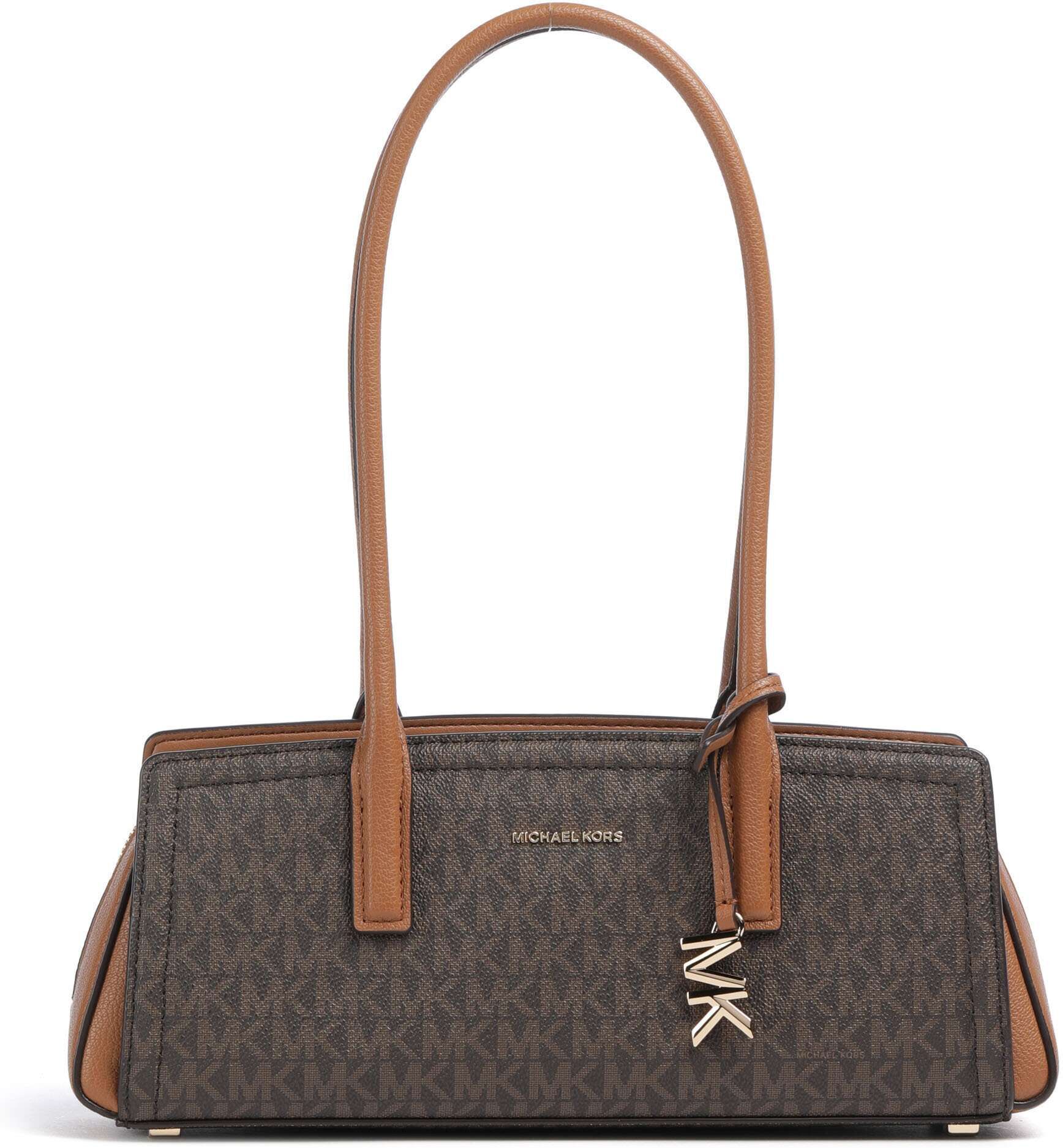 Michael Kors Laila Small Schultertasche aus Leder, braun