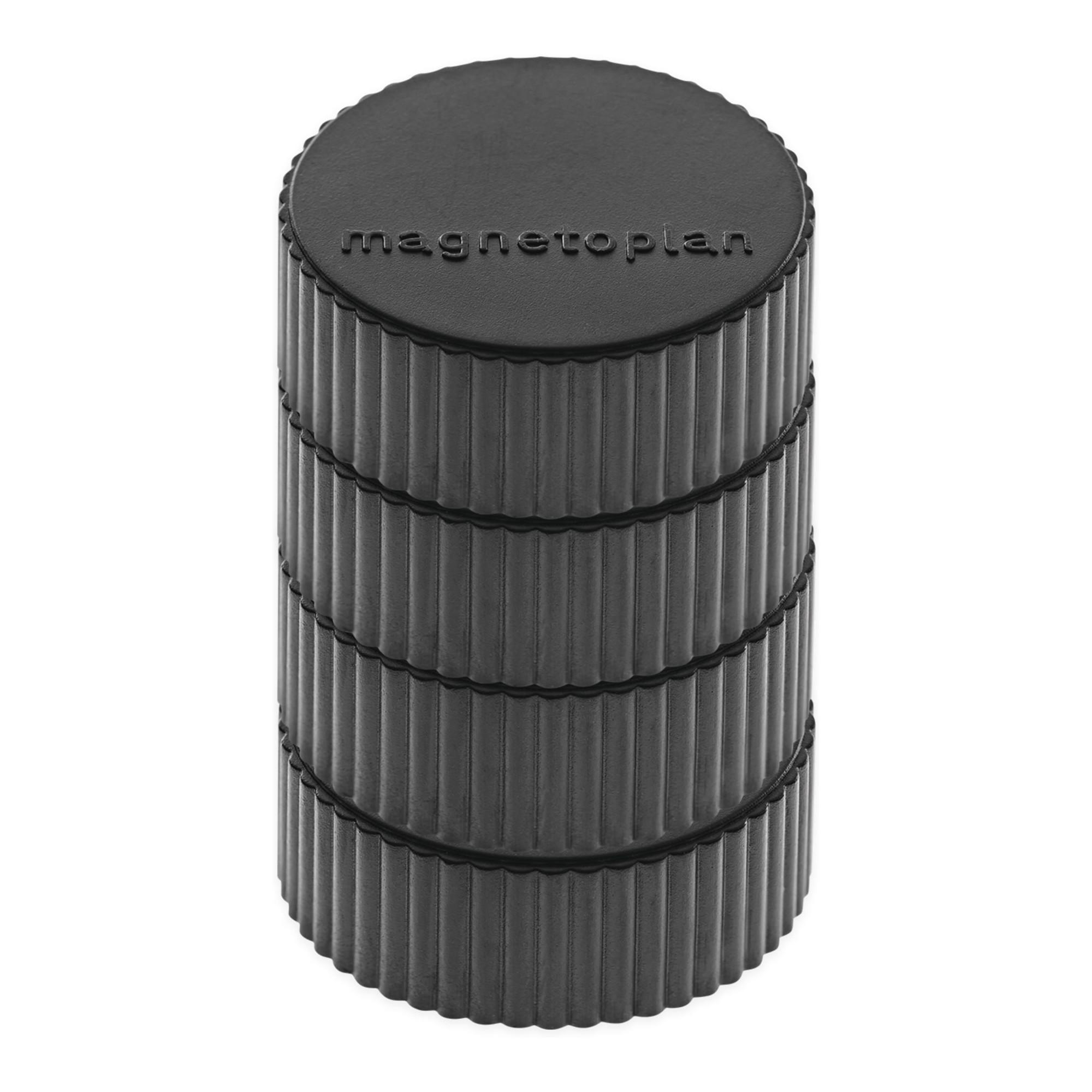 Magnetoplan Magnet Discofix Magnum auf Blisterkarte, 4 Stück, schwarz (16600412)