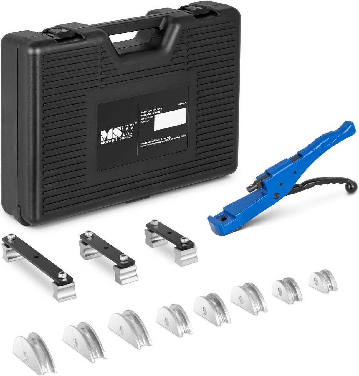 MSW Handmatige buigmachine voor PEX en koperen buizen van 10-22 mm met 8 buigkoppen
