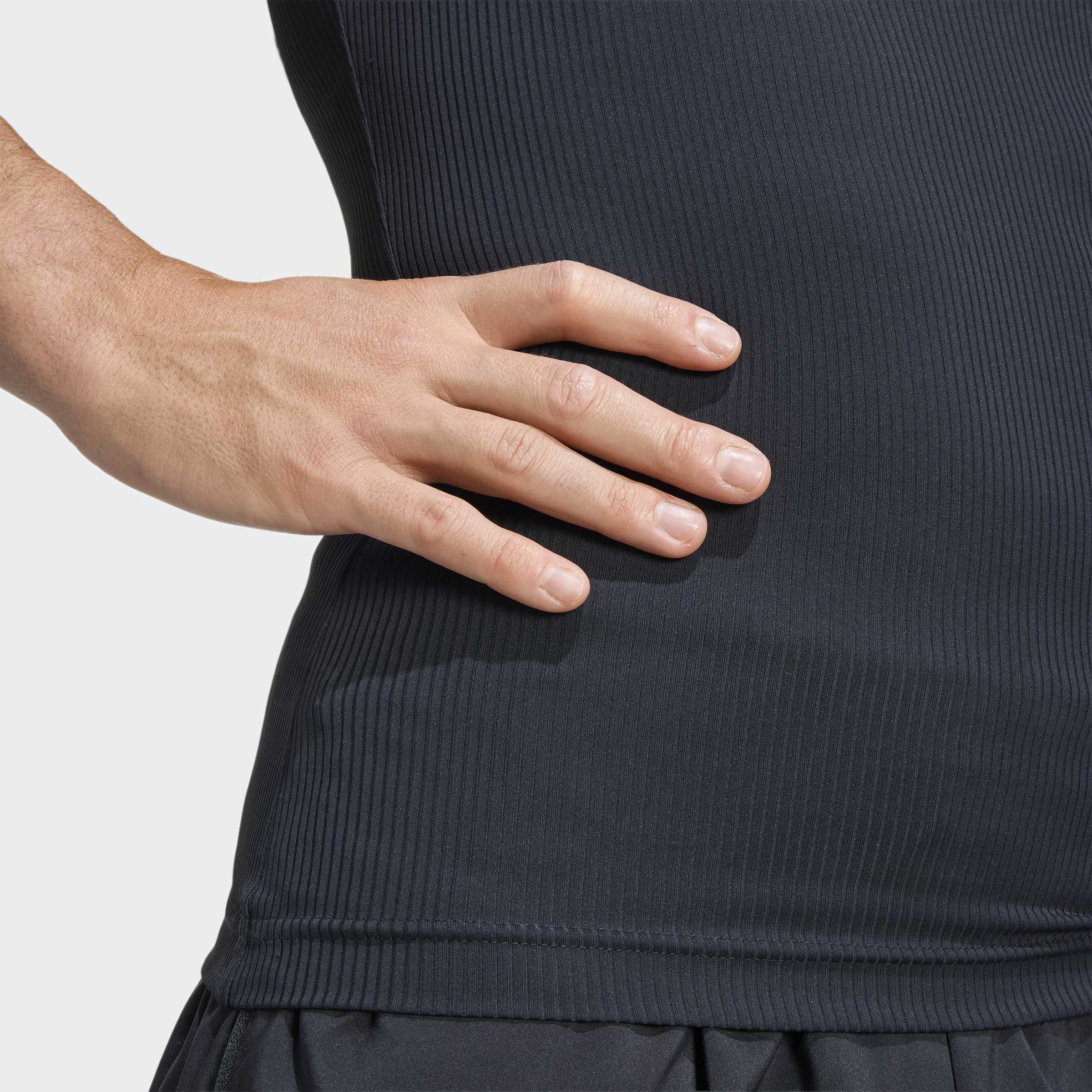 Tanktop ADIDAS PERFORMANCE "PRIMELIFT ESSENTIALS WORKOUT, GERIPPT", Herren, Gr. 3XL, schwarz, Obermaterial: 86% Polyester, 14% Elasthan, Rundhals, Tops Tanktop schwarz 3XL
