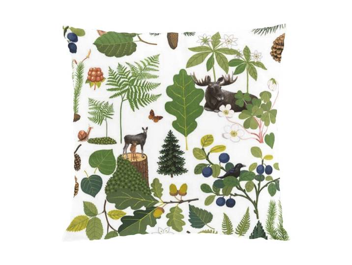 Arvidssons Textil Taie Skogsliv 47x47 cm Vert
