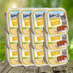 Happy Cat Minkas Duo Menu - Rind & Kaninchen 16 x 100 g
