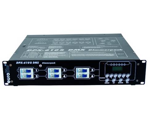 Eurolite DPX-610 DMX Dimmer 6-Kanal 19 Zoll-Bauform