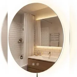 DELUKE Badspiegel GENF 60 cm 60x3x60cm, Glas, Klarglas Badezimmerspiegel Wandspiegel