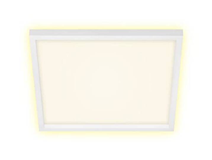 BRILONER Leuchten - LED Deckenleuchte, Deckenlampe inkl. Backlight-Effekt, 22 Watt, 3.000 Lumen, 3.000 Kelvin, Weiß, 422x422x40mm (LxBxH)