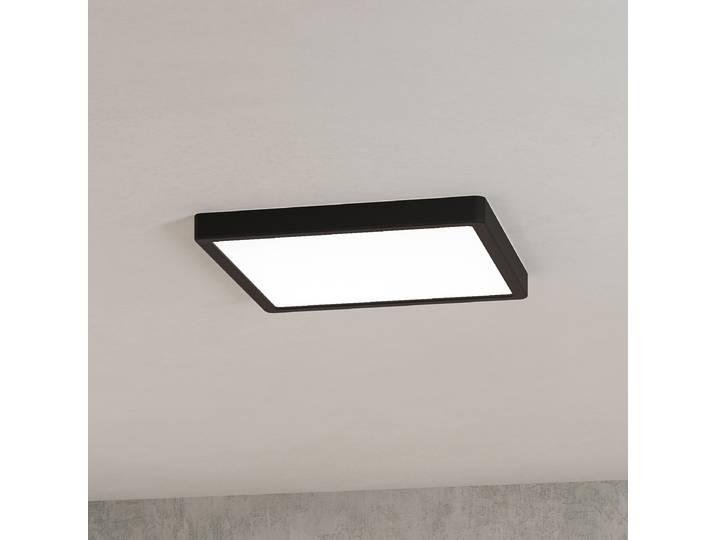 LED-Deckenleuchte 30 x 30cm Beige/Schwarz Polycarbonat LED LED-Platine