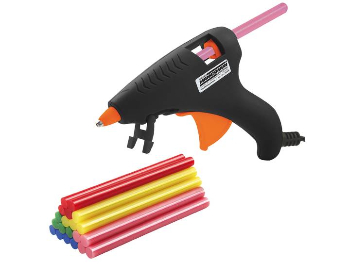 Niedrigtemperatur-Heissklebepistole + 20 bunte Sticks Ø 7mm