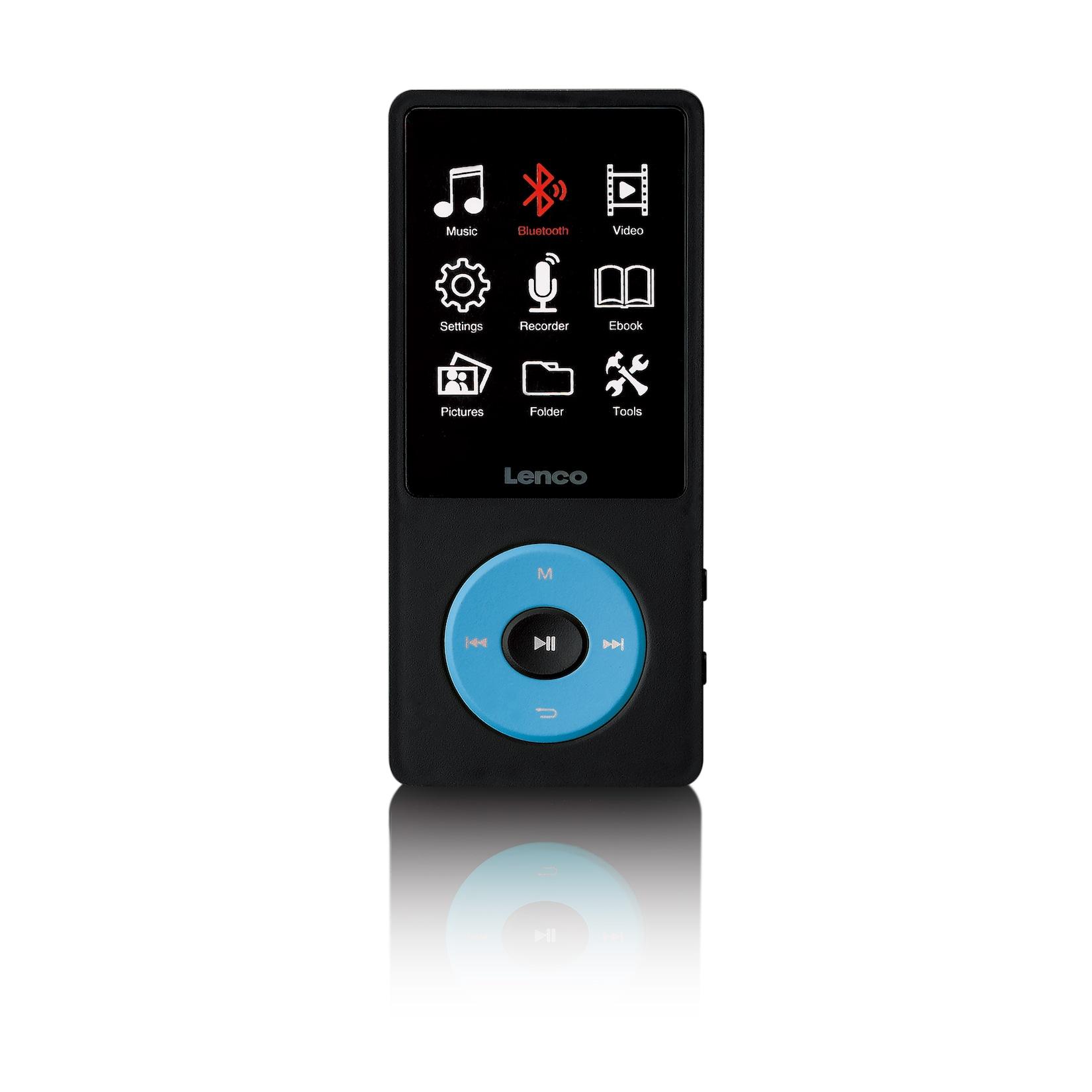 Lenco MP3/MP4-Player mit Bluetooth® und 8 GB internem Speicher Blau