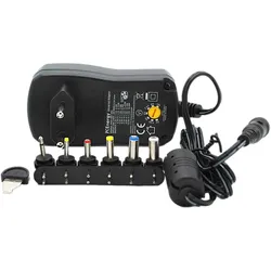 PCEnergy PCE600-UNI Universal Steckernetzteil, 6 Adapterstecker, 7 Stufen, 0,6A, 7,2W, 3-12V DC
