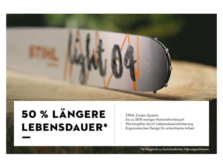 Führungsschiene STIHL Stihl Rollomatic E Metall 45 cm 3/8 Zoll 1,6 mm , grau (bunt), Stahl, Kettensägen-Ersatzschwerter, Führungsschiene