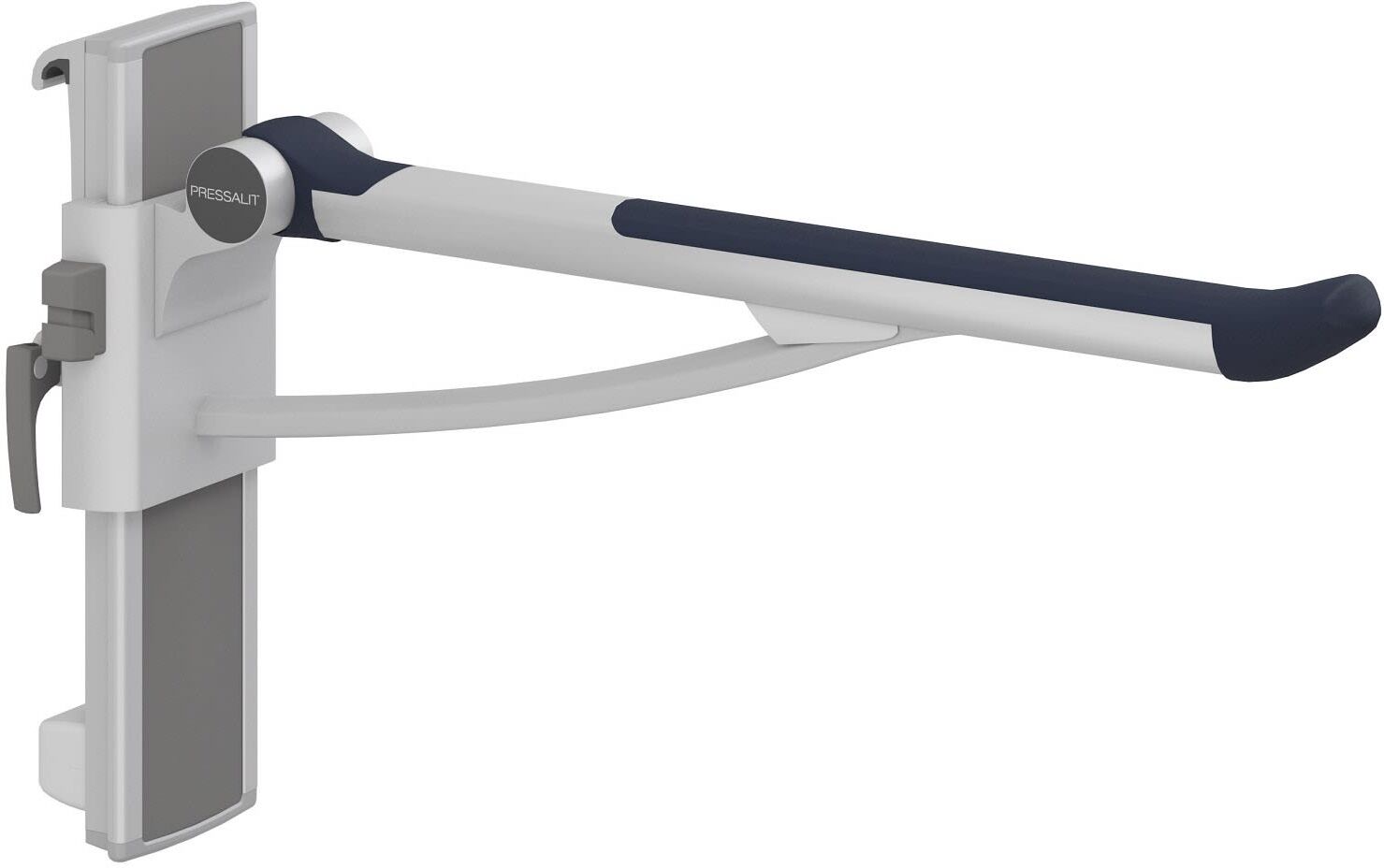 Pressalit PLUS Stützklappgriff 77 cm links höhen- u. seitlich verstellbar