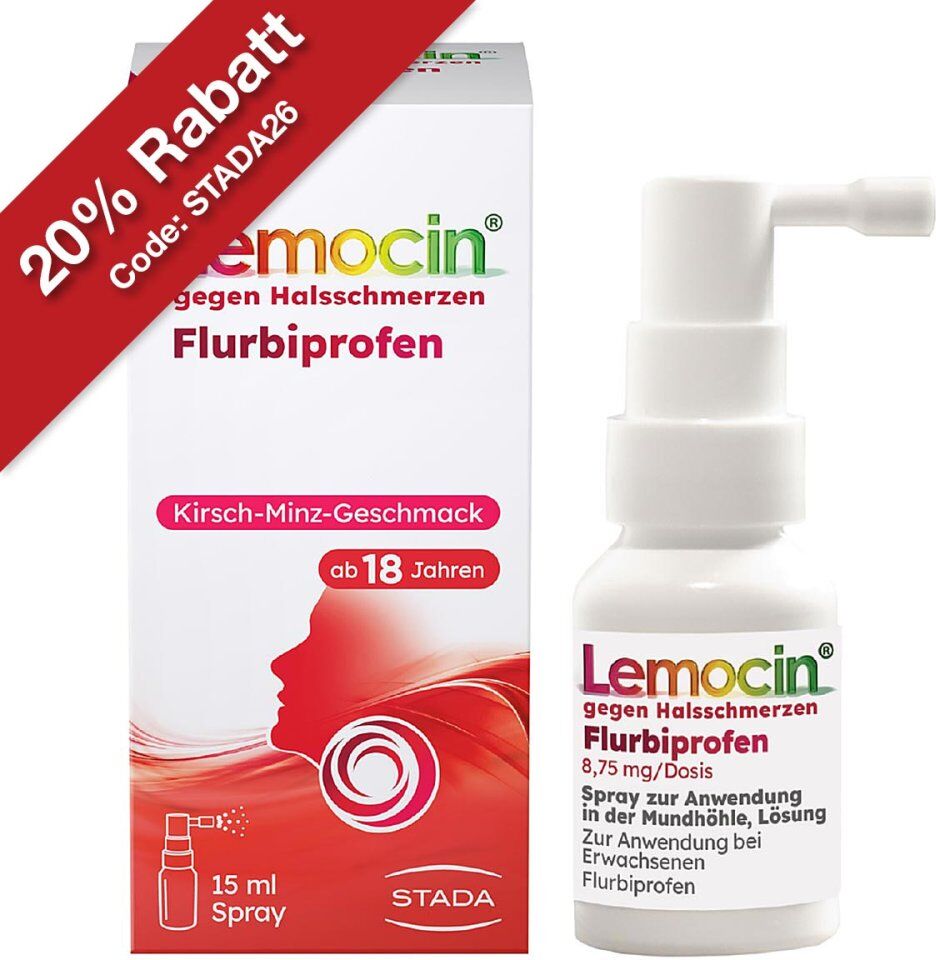 Lemocin Flurbiprofen Spray gegen Halsschmerzen 8,75mg/Dosis