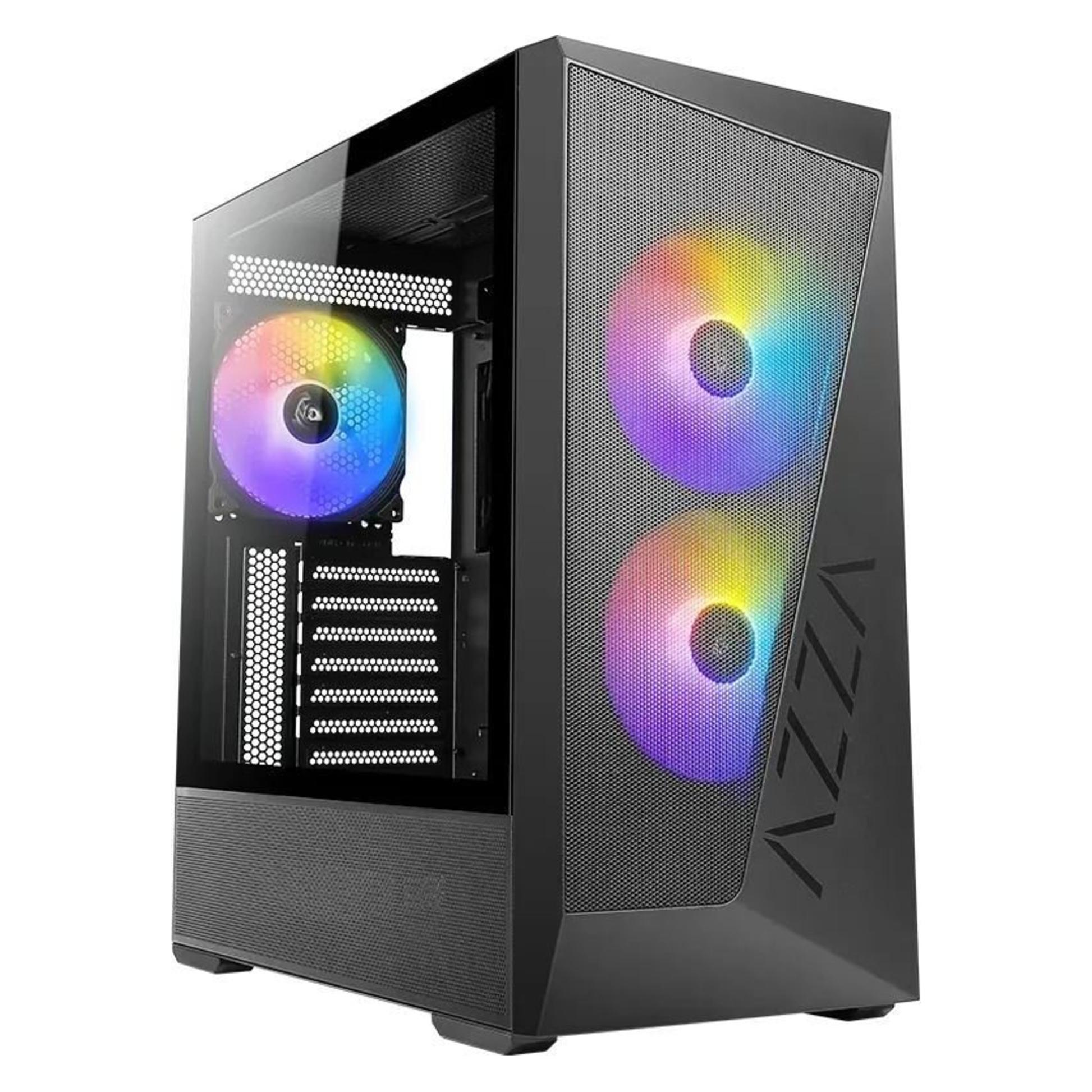 Azza PC Gaming Gehäuse Midi ATX Reaver 225K01, usb2.0/3.0/C (ATX, E-ATX, ITX, mATX) (CSAZ-225K-01)