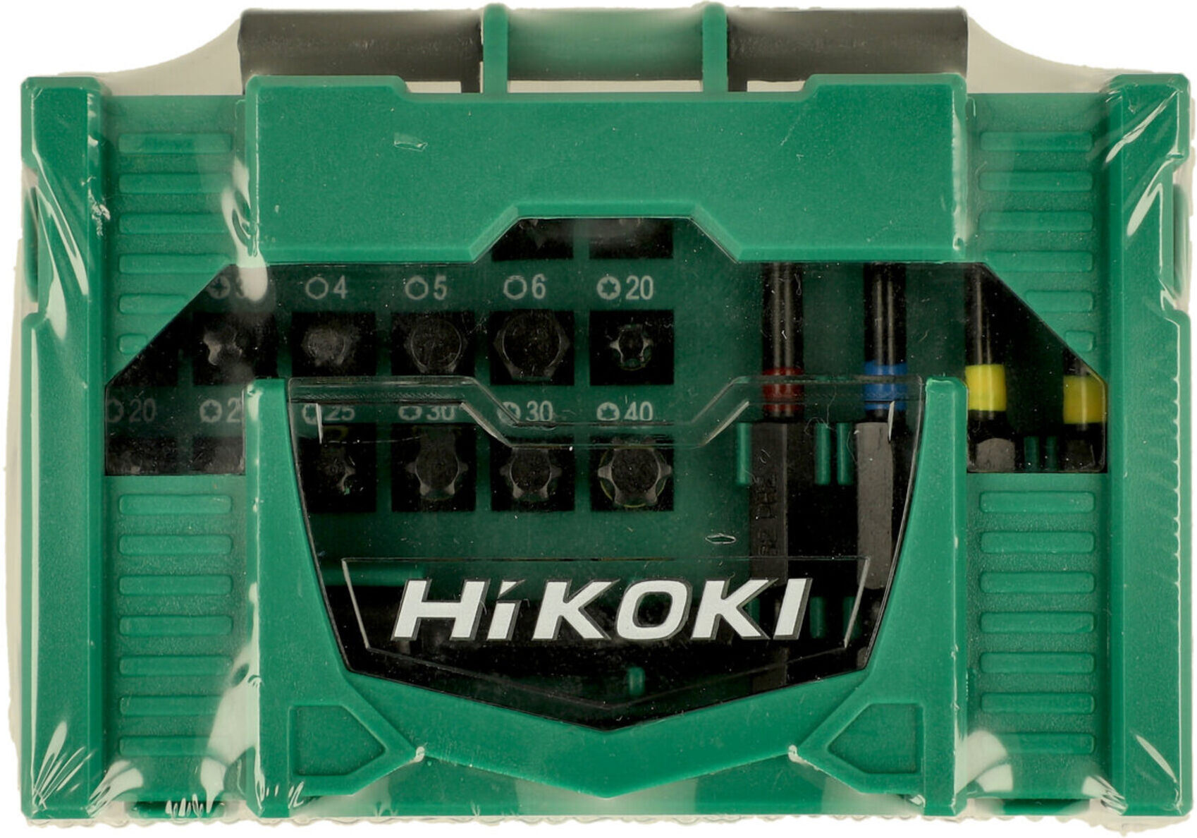 HiKOKI Bit-Box 1/4", 23-teilig, 25mm, schlagfest, inkl. magnetischem Bithalter, Größe I (40030021)