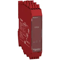 Schneider Electric XPSMCMER0004G Relais-Ausgangserweiterung Modicon XPSMCM, 2x 2S+1Ö, Ansteuerung via OSSD, Federzugklemme