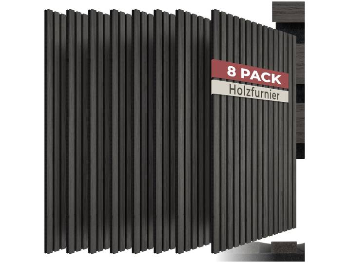 Akustikpaneele Sonic Wall III Holzoptik - Eiche schwarz