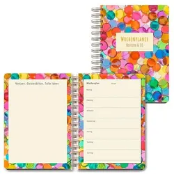 LUMA KARTENEDITION Wochenplaner / Notizbuch »Glassteine« blanko ca. DIN A5 104 Seiten, 15x21 cm