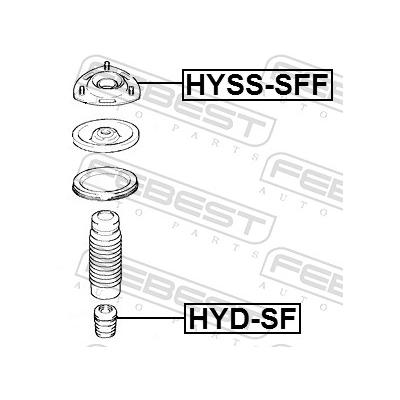 FEBEST Federbeinstützlager HYSS-SFF Vorderachse für HYUNDAI