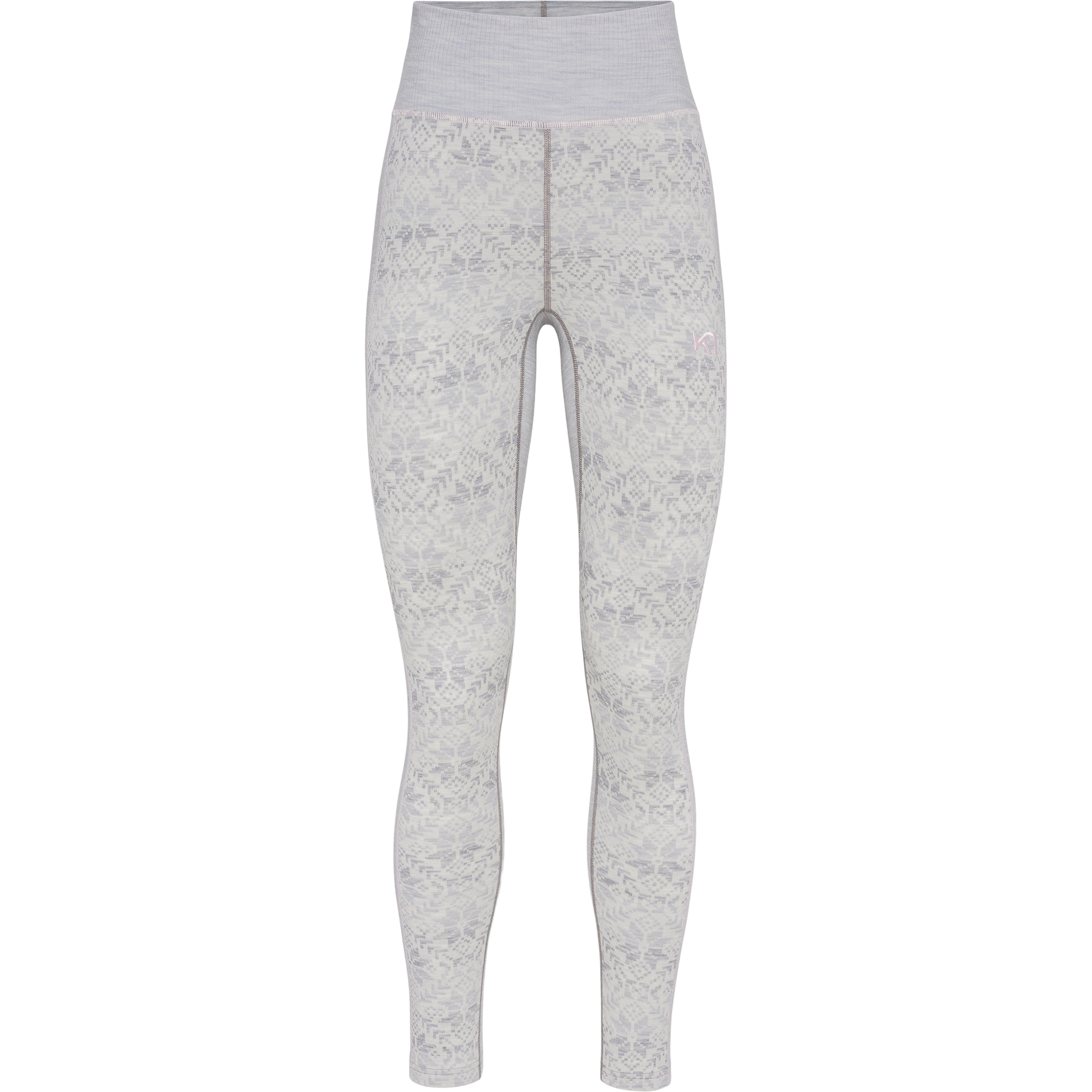 Kari Traa Anna High Waist Hose Damen Lange Unterhose grau Größe S Trekking Atmungsaktiv Merinowolle