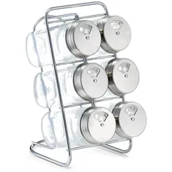 Zeller Gewürzregal transparent, silber